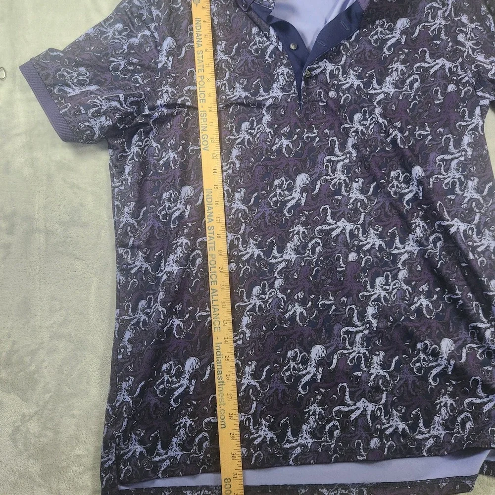 Greyson Golf Polo Shirt Men's XL Purple Octopaisley Print - Picture 4 of 8